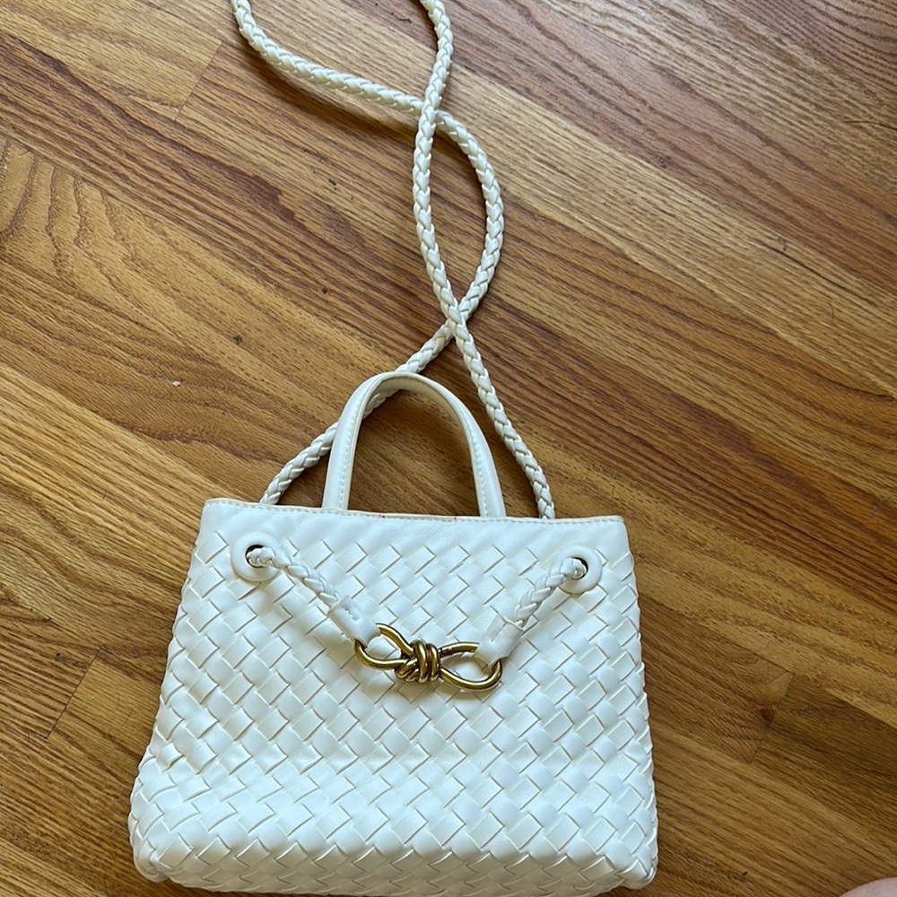 White Woven Handbag